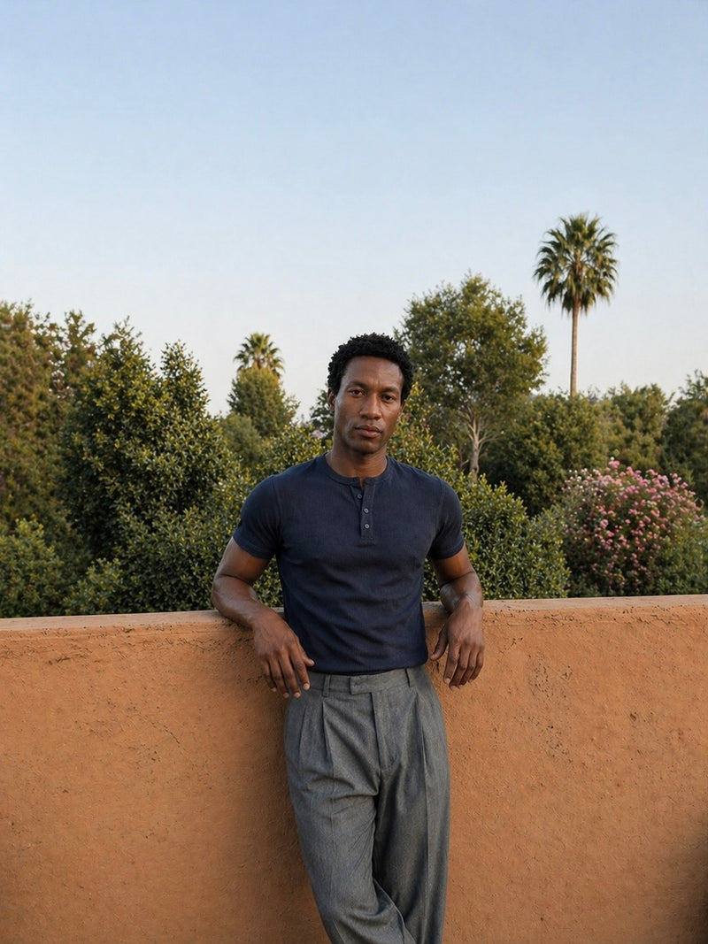 Navy Henley T-Shirt