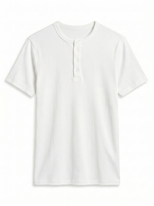 Creamy Henley T-Shirt