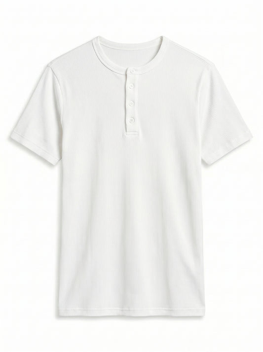 Creamy Henley T-Shirt