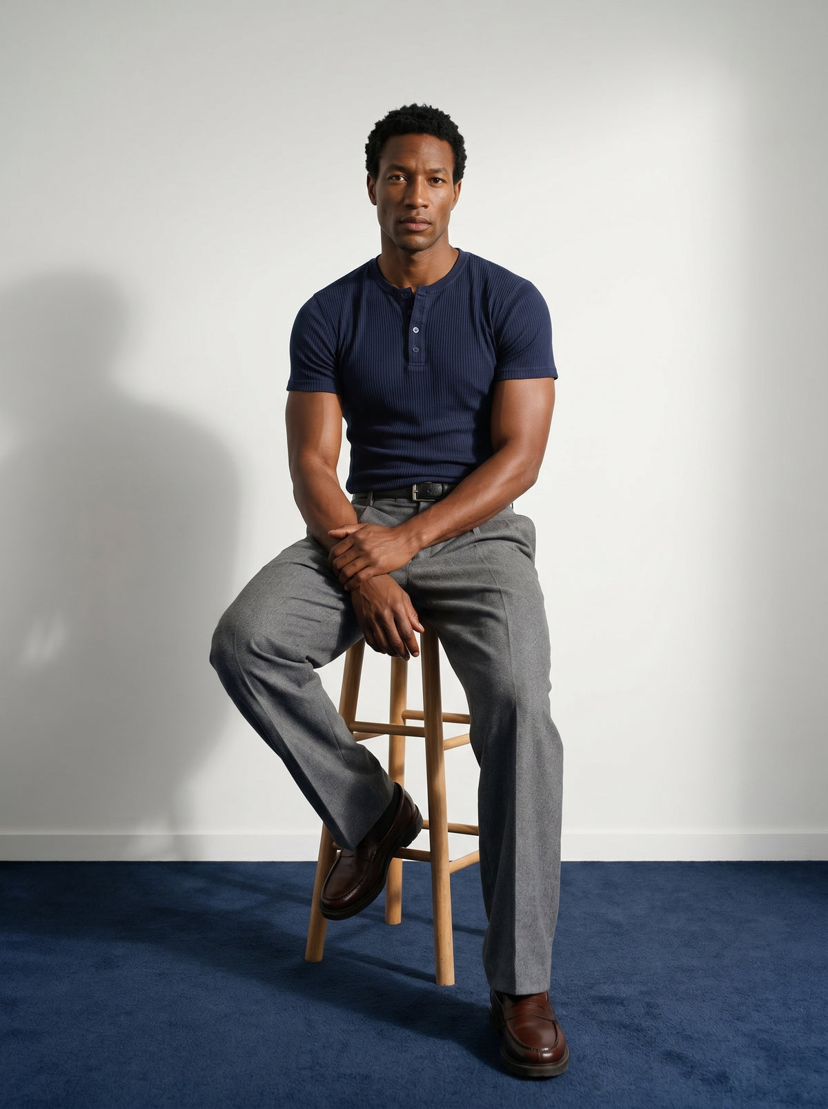 Navy Henley T-Shirt