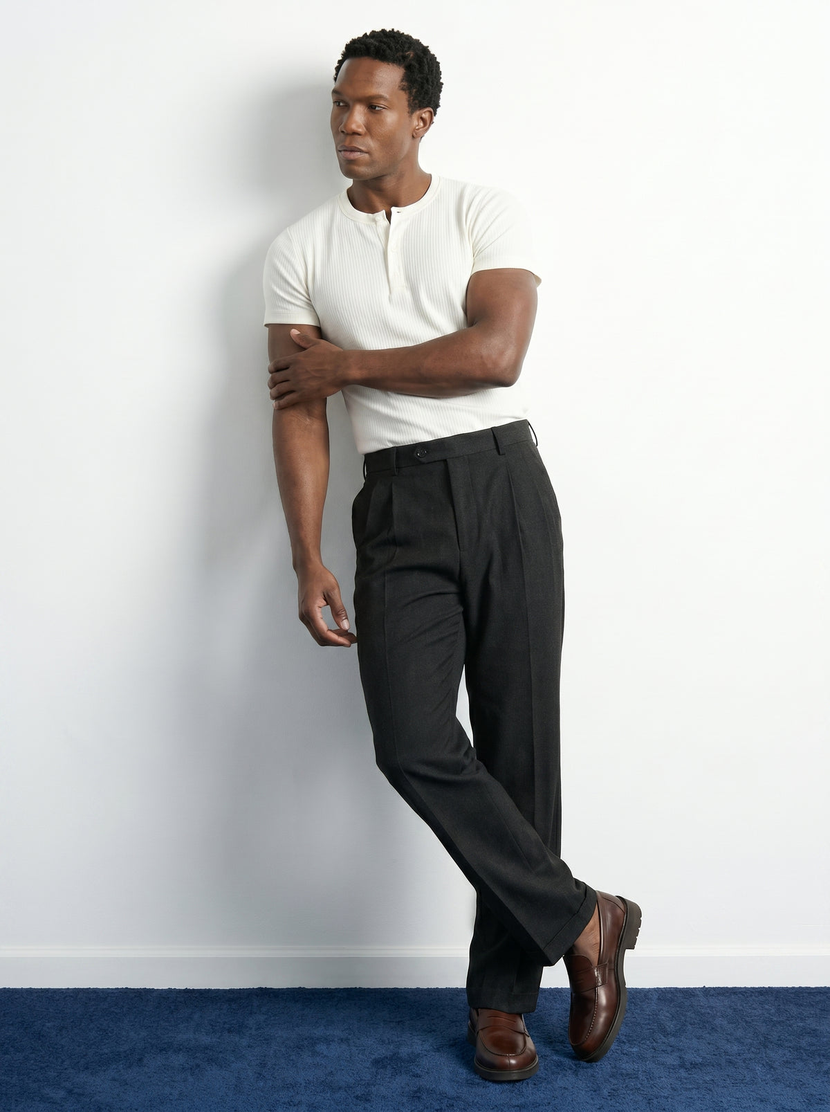 Creamy Henley T-Shirt